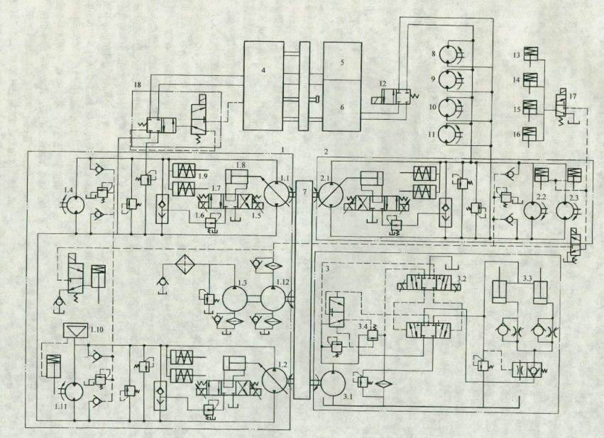 雙并回轉起貨機的液壓系統