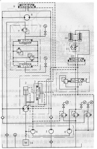 K650車裝液壓鉆機的液壓起升系統原理圖